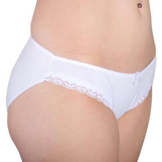 Mutandine da donna Molvy bianco con pizzo (MD-750-KEB)