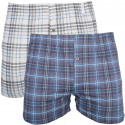 2PACK Boxer da uomo Molvy multicolore (KP-034-BBU)