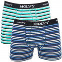 2PACK boxer uomo Molvy multicolore (KP-044-BEU)