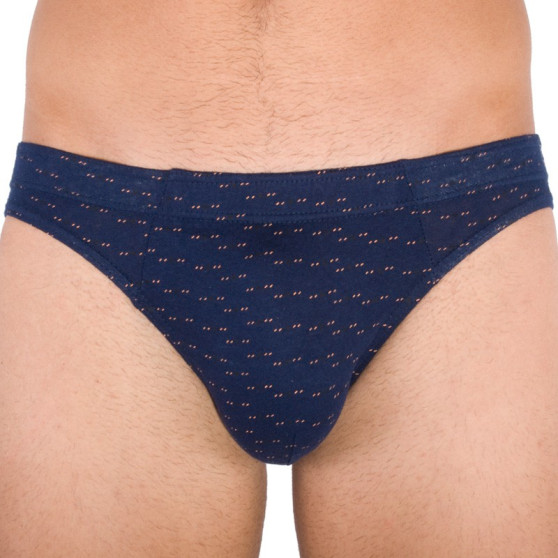 Slip uomo Molvy blu con motivo arancione (MP-962-SBU)