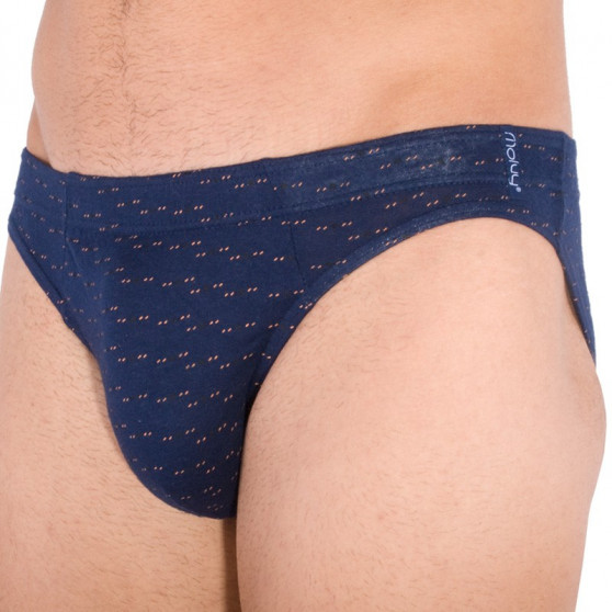 Slip uomo Molvy blu con motivo arancione (MP-962-SBU)