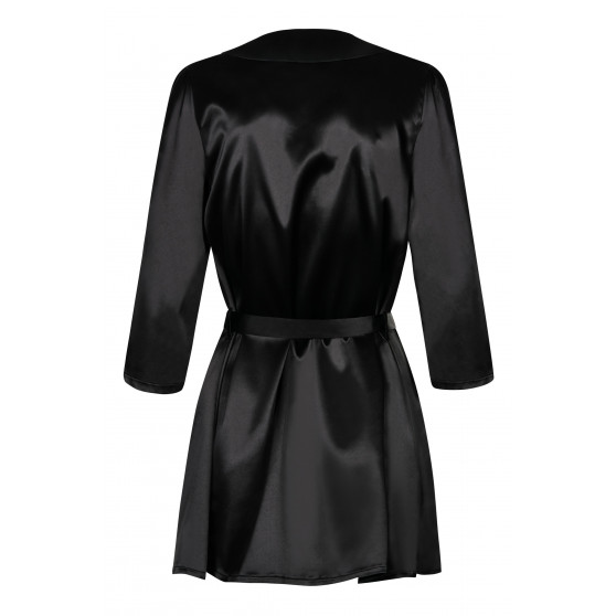 Vestaglia da donna in raso Obsessive nero (Satinia Robe Black)