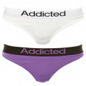 2PACK perizoma donna  bianco viola Addicted