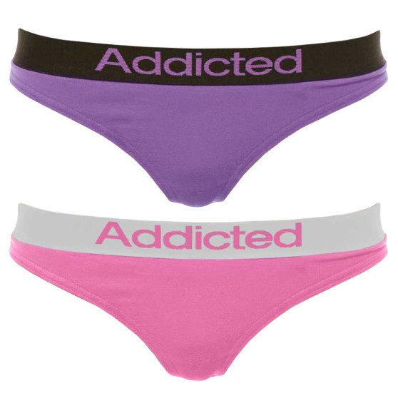 2PACK perizoma donna  viola rosa Addicted