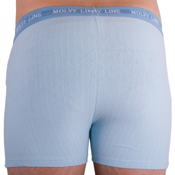 Boxer da uomo Molvy blu chiaro con riga bianca