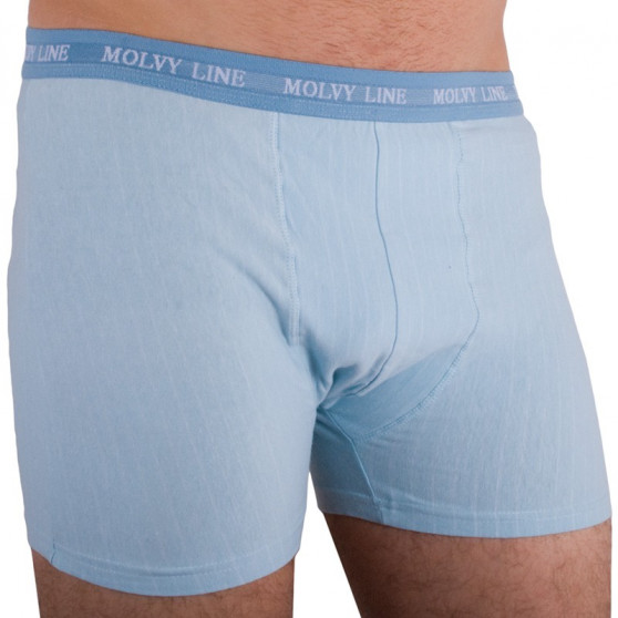 Boxer da uomo Molvy blu chiaro con riga bianca