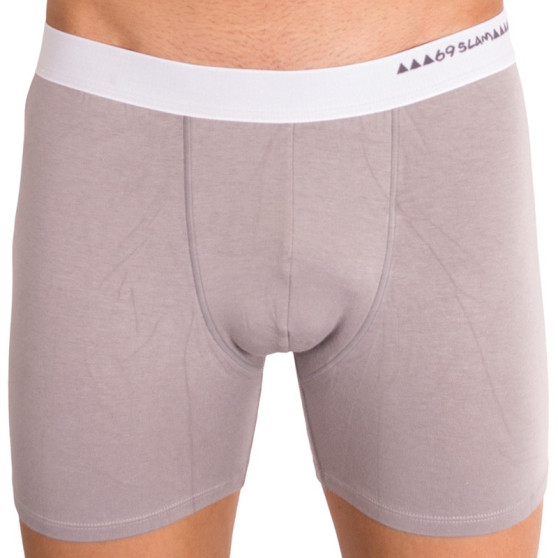 Boxer uomo 69SLAM fit bambù tinta unita grigio