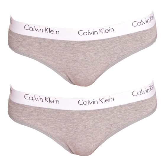 2PACK perizoma donna Calvin Klein grigio (QD3583E-020)