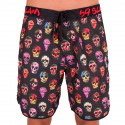 Costumi da bagno da uomo 69SLAM Short Boardshort Medium hibiscus skull black