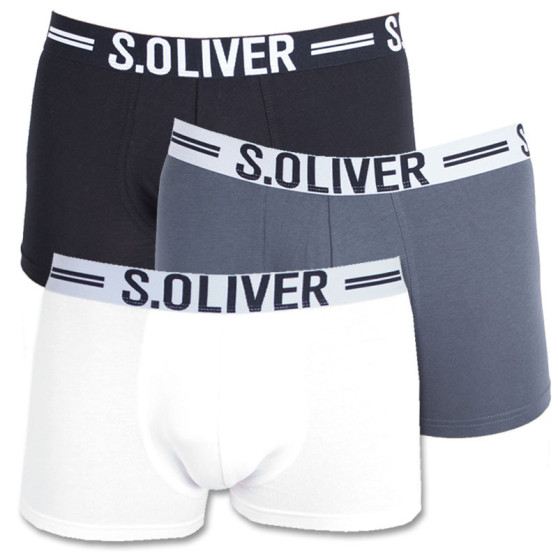 3PACK Boxer da uomo S.Oliver multicolore (26.899.97.4229.12B9)