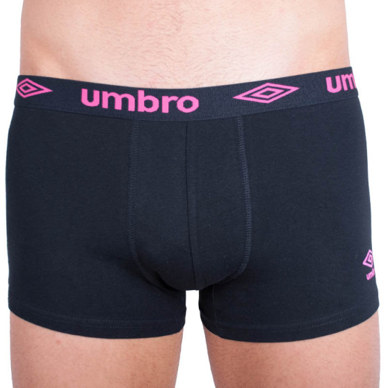 Boxer da uomo Umbro corto nero e rosa