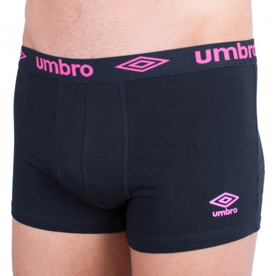 Boxer da uomo Umbro corto nero e rosa