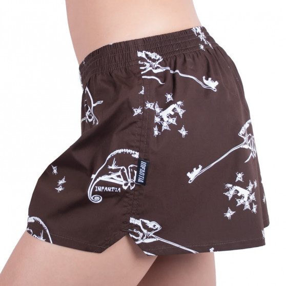 Boxer da donna Infantia marrone stampato DTKG3