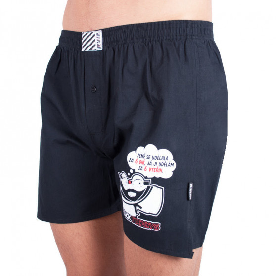 Boxer da uomo Infantia nero con barzelletta PTKG8