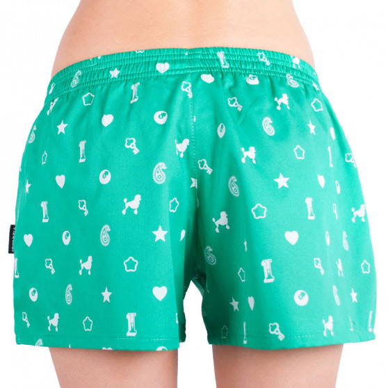 Boxer da donna Infantia verde stampato DTKG12