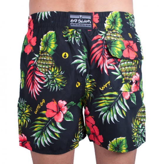 Costumi da bagno da uomo 69SLAM boardshort leilani nero