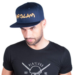 Logo Cap 69SLAM - JP blu scuro con scritte dorate