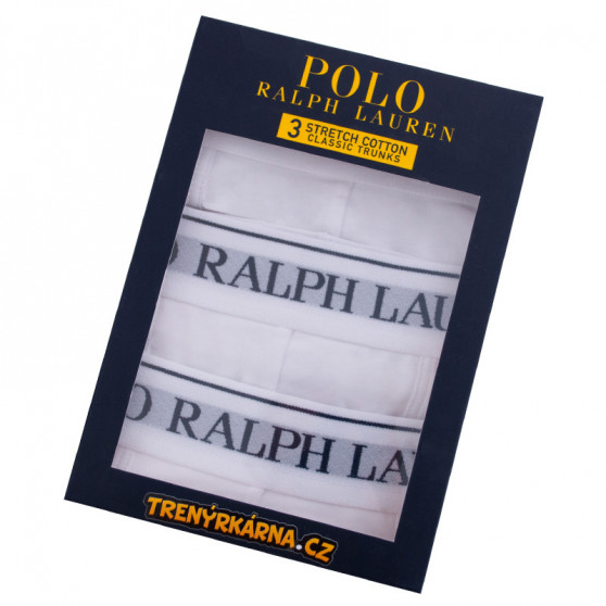 3PACK boxer da uomo Ralph Lauren bianco (714513424001)