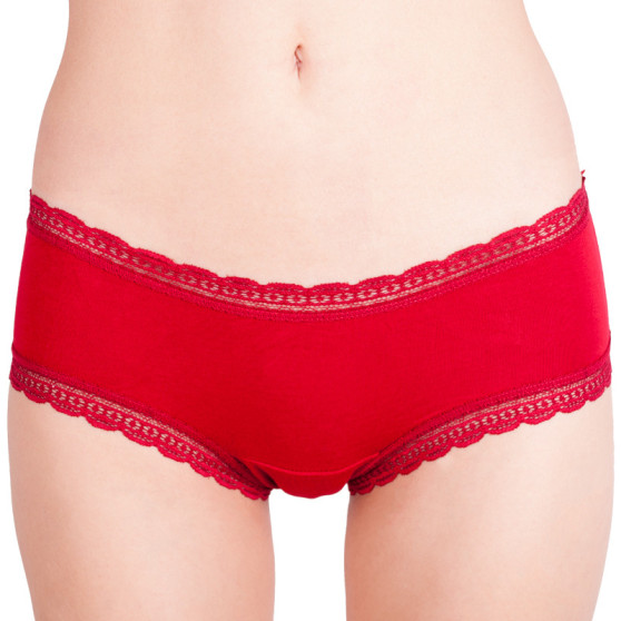 Mutandine da donna Molvy rosse con pizzo (MD-726-FEU)