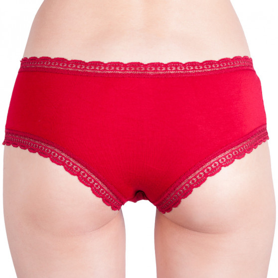 Mutandine da donna Molvy rosse con pizzo (MD-726-FEU)