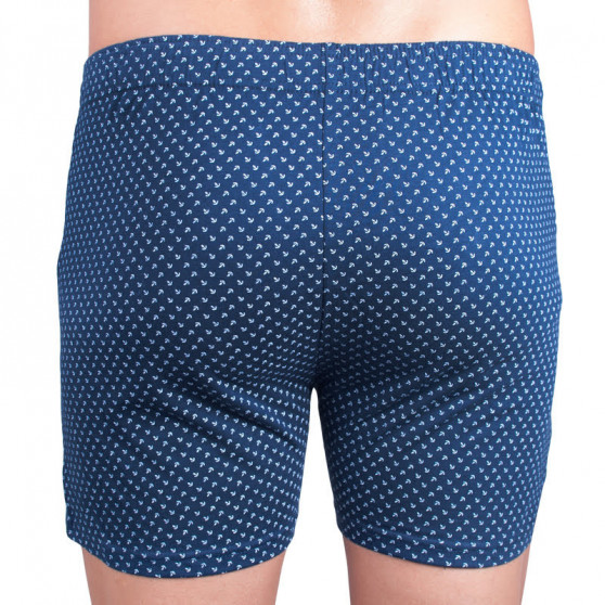 Boxer da uomo Molvy blu con ancora (MP-991-BBU)