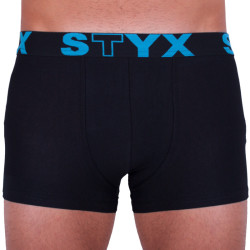 Boxer da uomo Styx sportivo elastico oversize nero (R961)