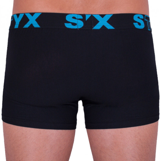 Boxer da uomo Styx sportivo elastico oversize nero (R961)