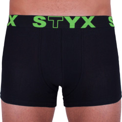 Boxer da uomo Styx sportivo elastico oversize nero (R962)