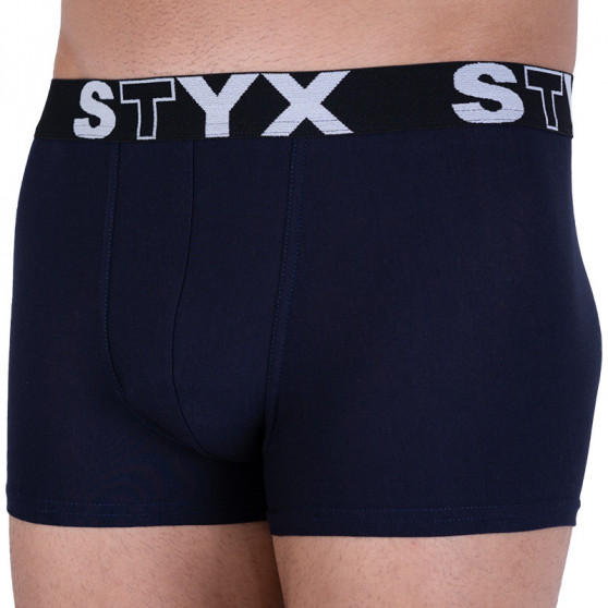 Boxer da uomo Styx elastico sportivo blu scuro (G963)