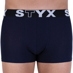 Boxer da uomo Styx elastico sportivo blu scuro (G963)