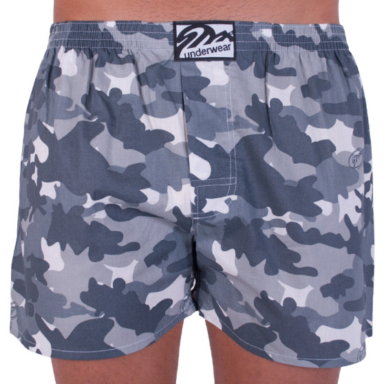 Boxer da uomo Styx art classic rubber grey camouflage (A656)