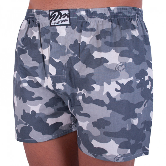 Boxer da uomo Styx art classic rubber grey camouflage (A656)