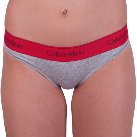 Mutandine da donna Calvin Klein grigio (F3787E-ZP3)