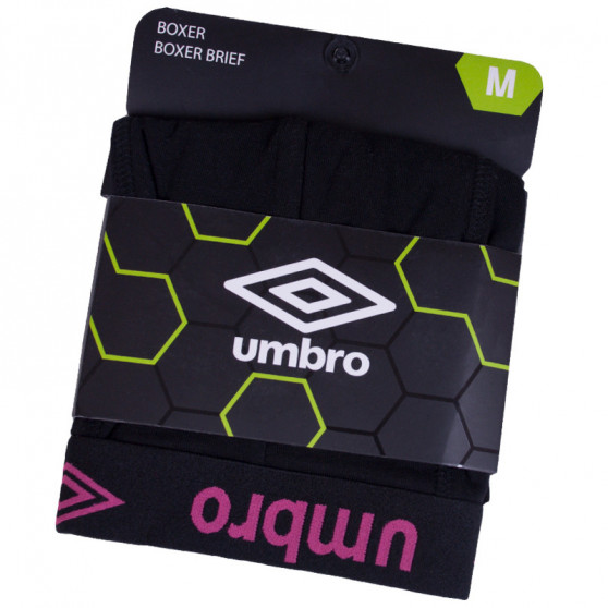 Boxer da uomo Umbro corto nero e rosa