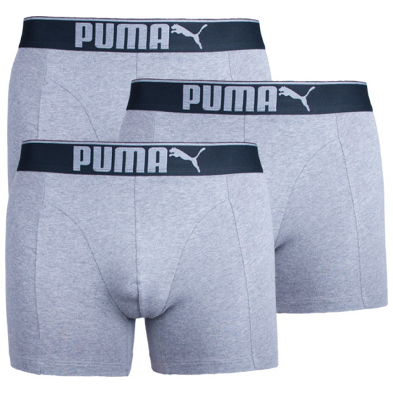 3PACK boxer uomo Puma grigio (681030001 032)