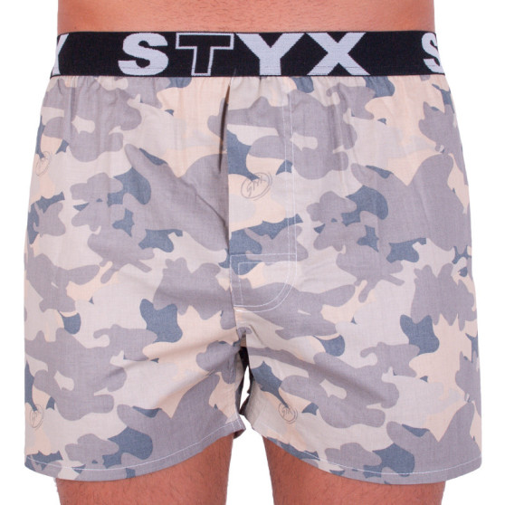 Boxer da uomo Styx art sport gomma beige camouflage (B557)