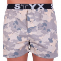 Boxer da uomo Styx art sport gomma beige camouflage (B557)