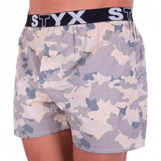 Boxer da uomo Styx art sport gomma beige camouflage (B557)