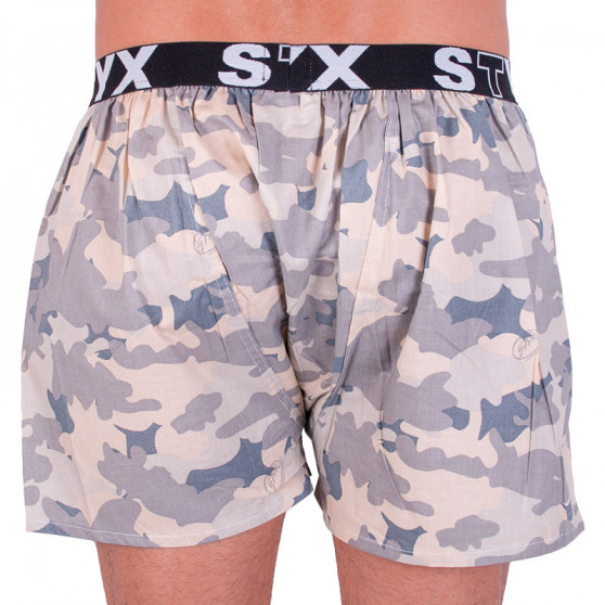 Boxer da uomo Styx art sport gomma beige camouflage (B557)