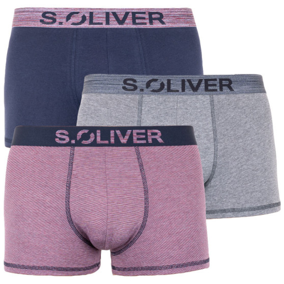 3PACK Boxer da uomo S.Oliver multicolore (26.899.97.4255.16B7)