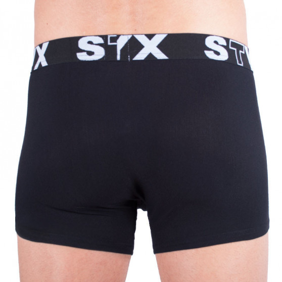 Boxer da uomo Styx sportivo elastico oversize nero (R960)