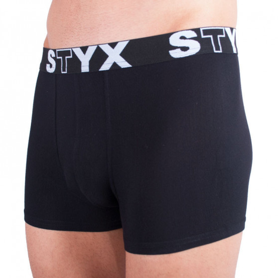 Boxer da uomo Styx sportivo elastico oversize nero (R960)