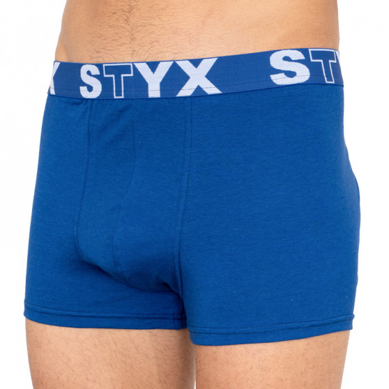 Boxer da uomo Styx elastico sportivo oversize blu scuro (R968)