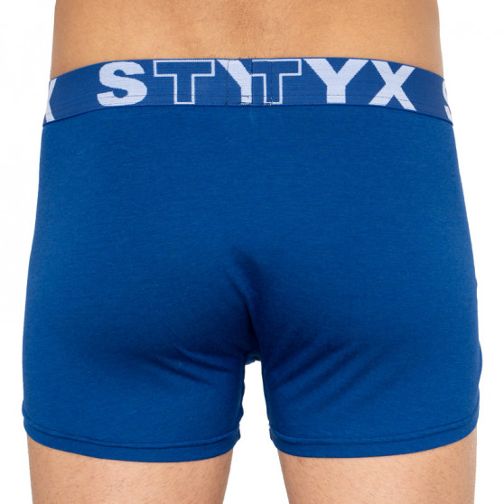 Boxer da uomo Styx elastico sportivo oversize blu scuro (R968)