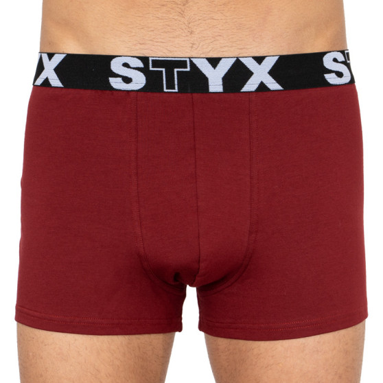 Boxer da uomo Styx sport elastico oversize bordeaux (R1060)