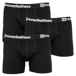 3PACK boxer da uomo Horsefeathers nero (AM067A)