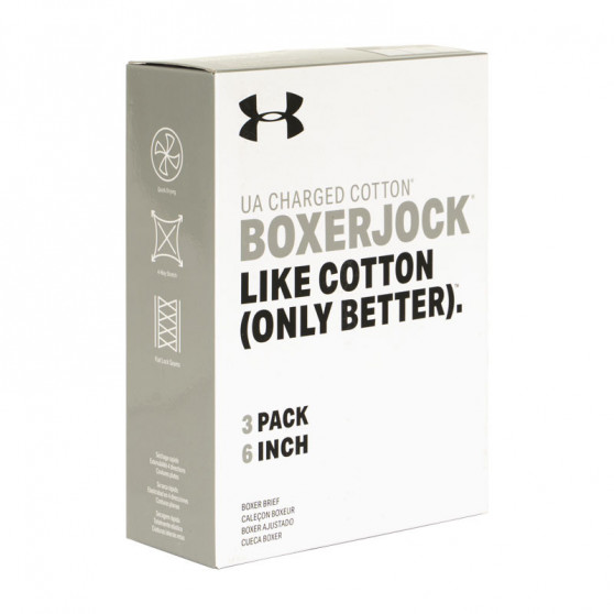 3PACK boxer da uomo Under Armour bianco (1327426 100)