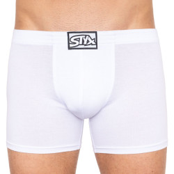 Boxer uomo Styx lungo classico elastico bianco (F1061)