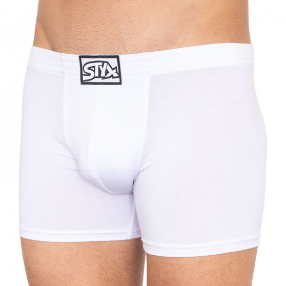 Boxer uomo Styx lungo classico elastico bianco (F1061)