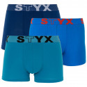 3PACK boxer uomo Styx sport elastico blu (G9676869)